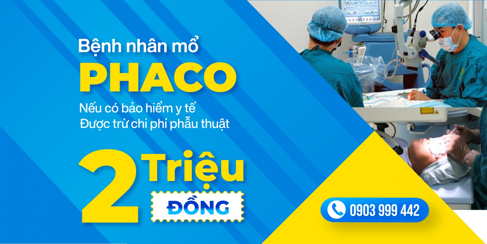 Bệnh nhân có bảo hiểm y tế mổ PHACO được giảm 2 triệu